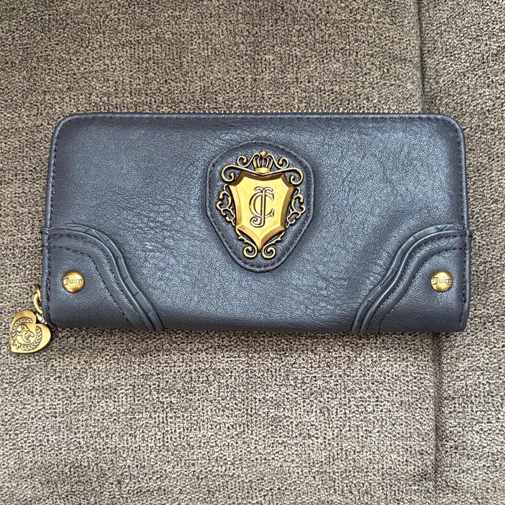 Juicy Couture Dark Brown Wallet with Gold Charm